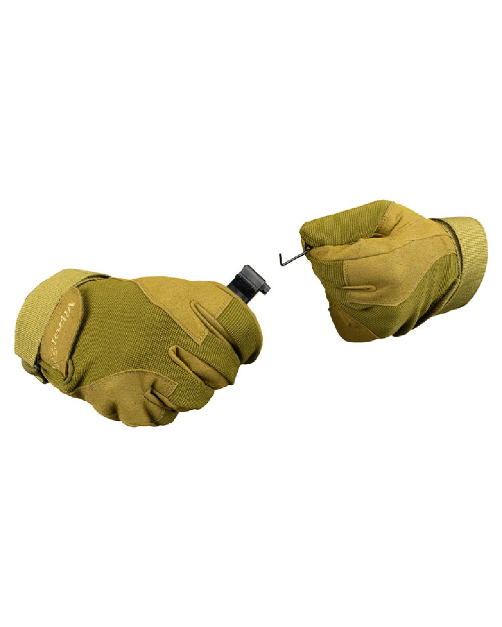 Green Coloured Viper Special Ops Gloves on white background
