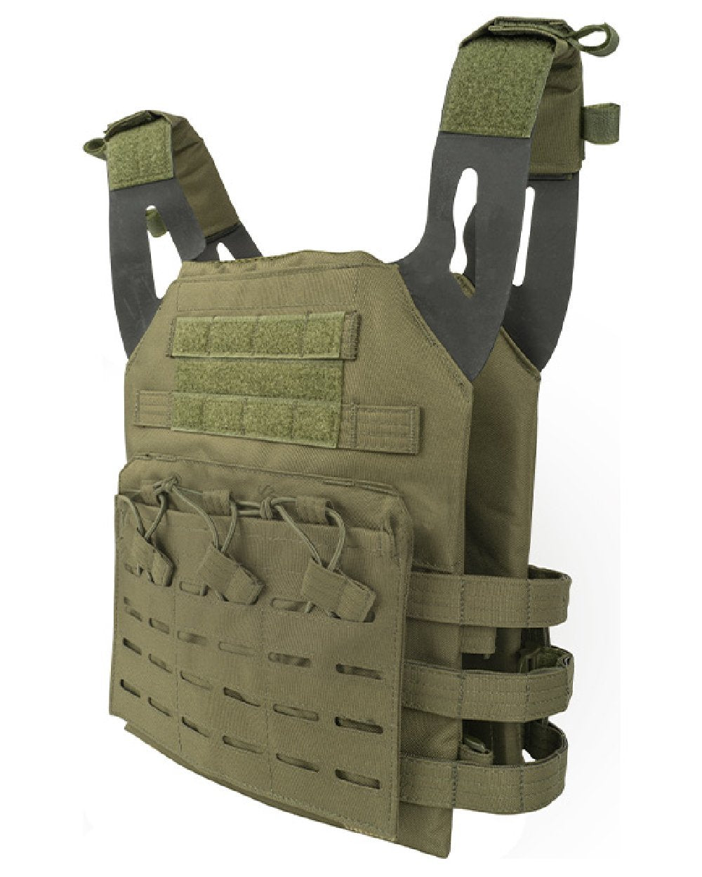 Green Coloured Viper Special Ops Plate Carrier on white background