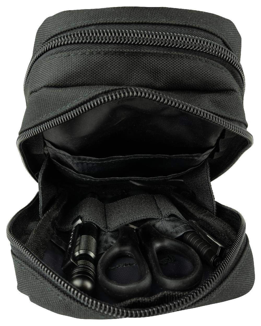 Black Coloured Viper Splitter Pouch on white background