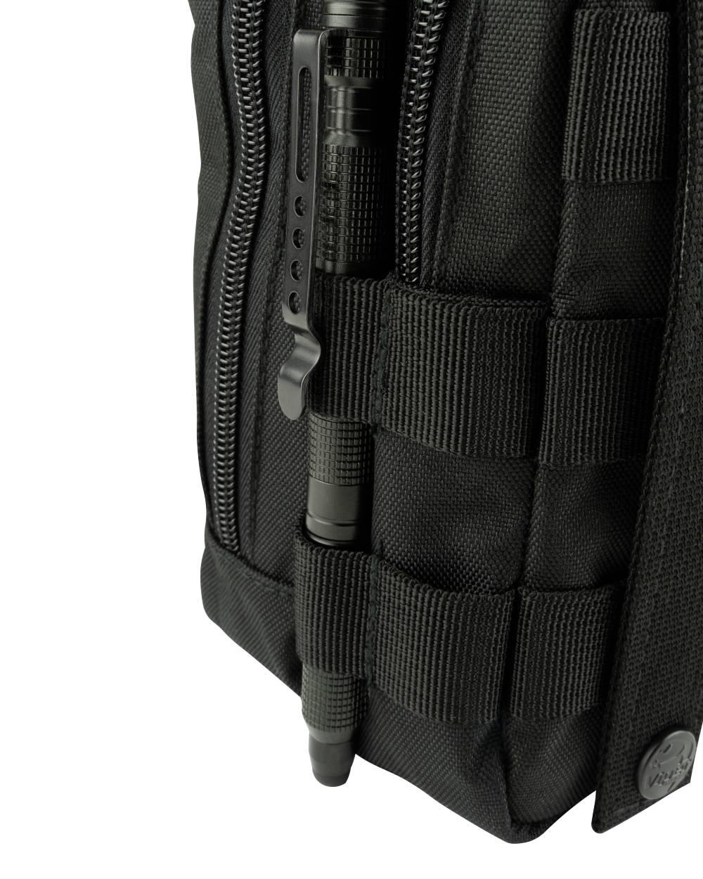 Black Coloured Viper Splitter Pouch on white background