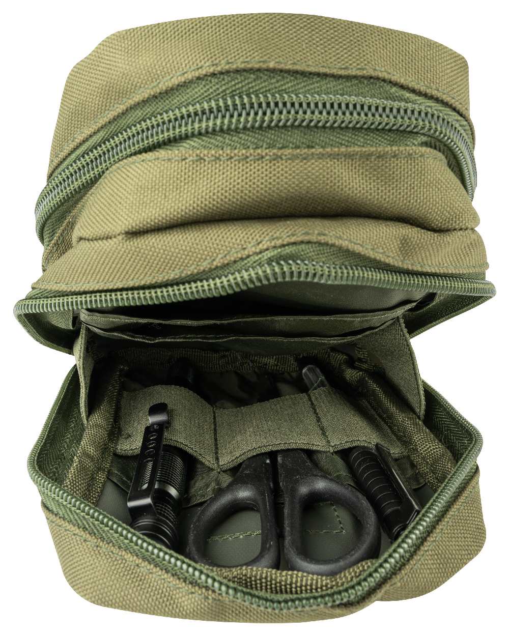 Green Coloured Viper Splitter Pouch on white background