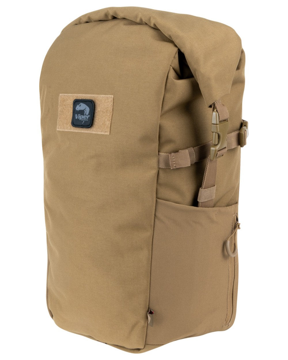 Coyote coloured Viper Tactical Fold Top Pack on white background