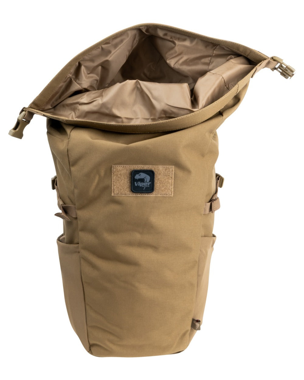 Coyote coloured Viper Tactical Fold Top Pack on white background