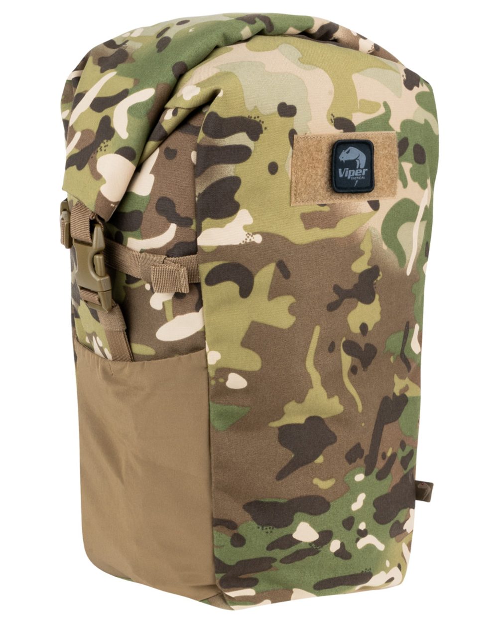 V-Cam coloured Viper Tactical Fold Top Pack on white background