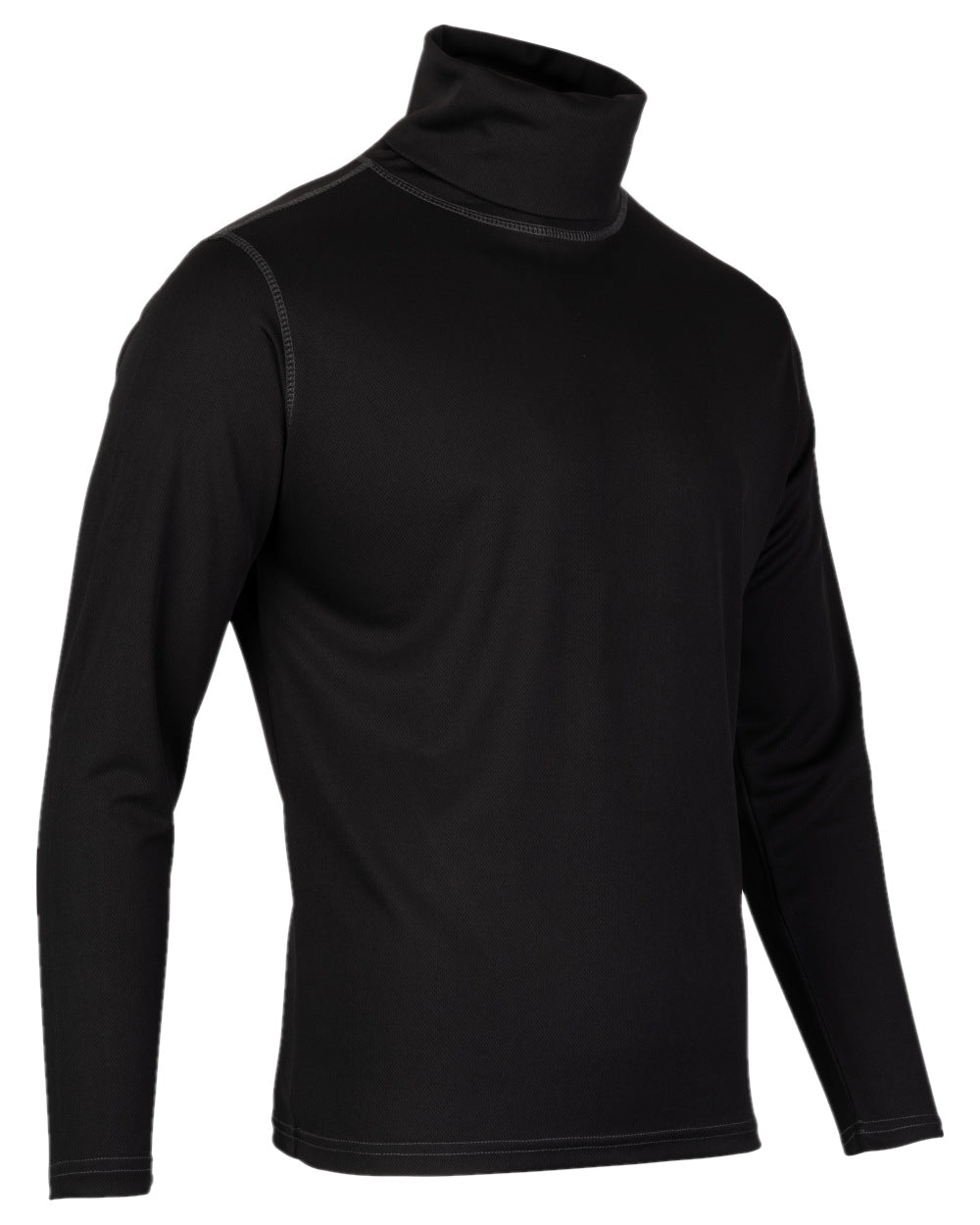 Black Coloured Viper Tactical Roll Neck Top on white background