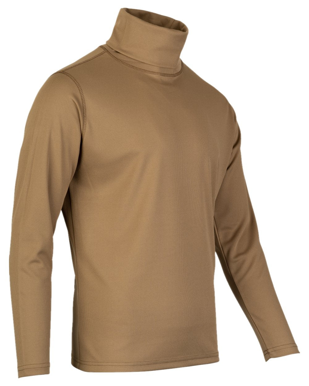 Coyote Coloured Viper Tactical Roll Neck Top on white background