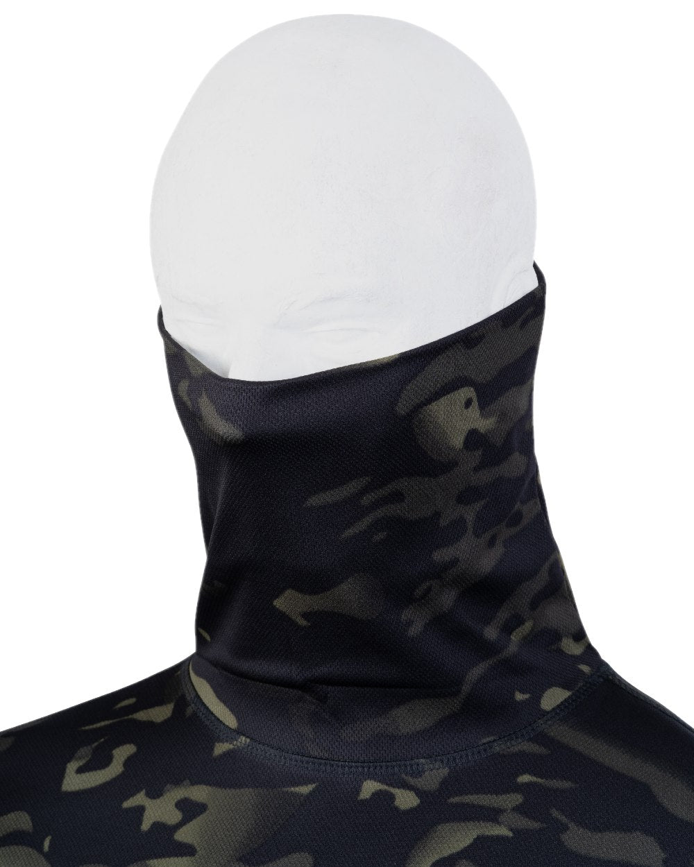 VCAM Black Coloured Viper Tactical Roll Neck Top on white background