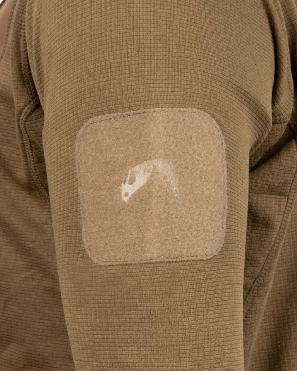 Coyote Coloured Viper Technical Mid Layer Fleece Top on white background