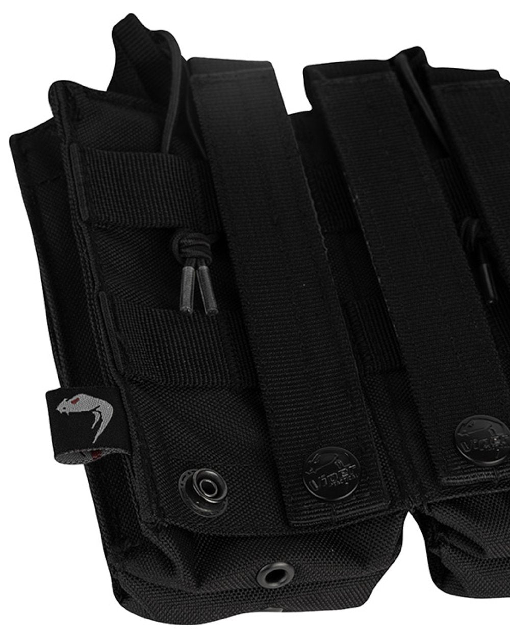 Black Coloured Viper Treble Duo Mag Pouch on white background