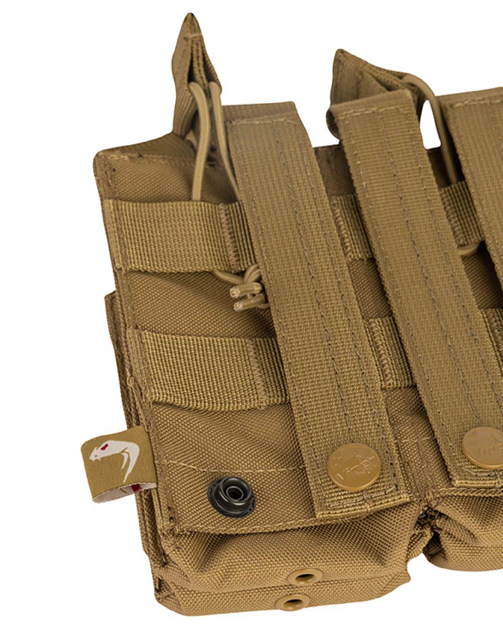 Coyote Coloured Viper Treble Duo Mag Pouch on white background