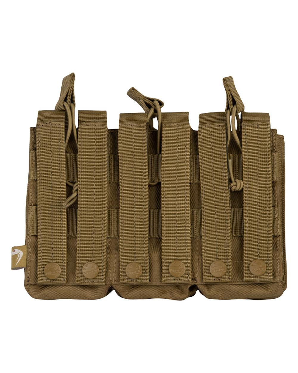 Coyote Coloured Viper Treble Duo Mag Pouch on white background