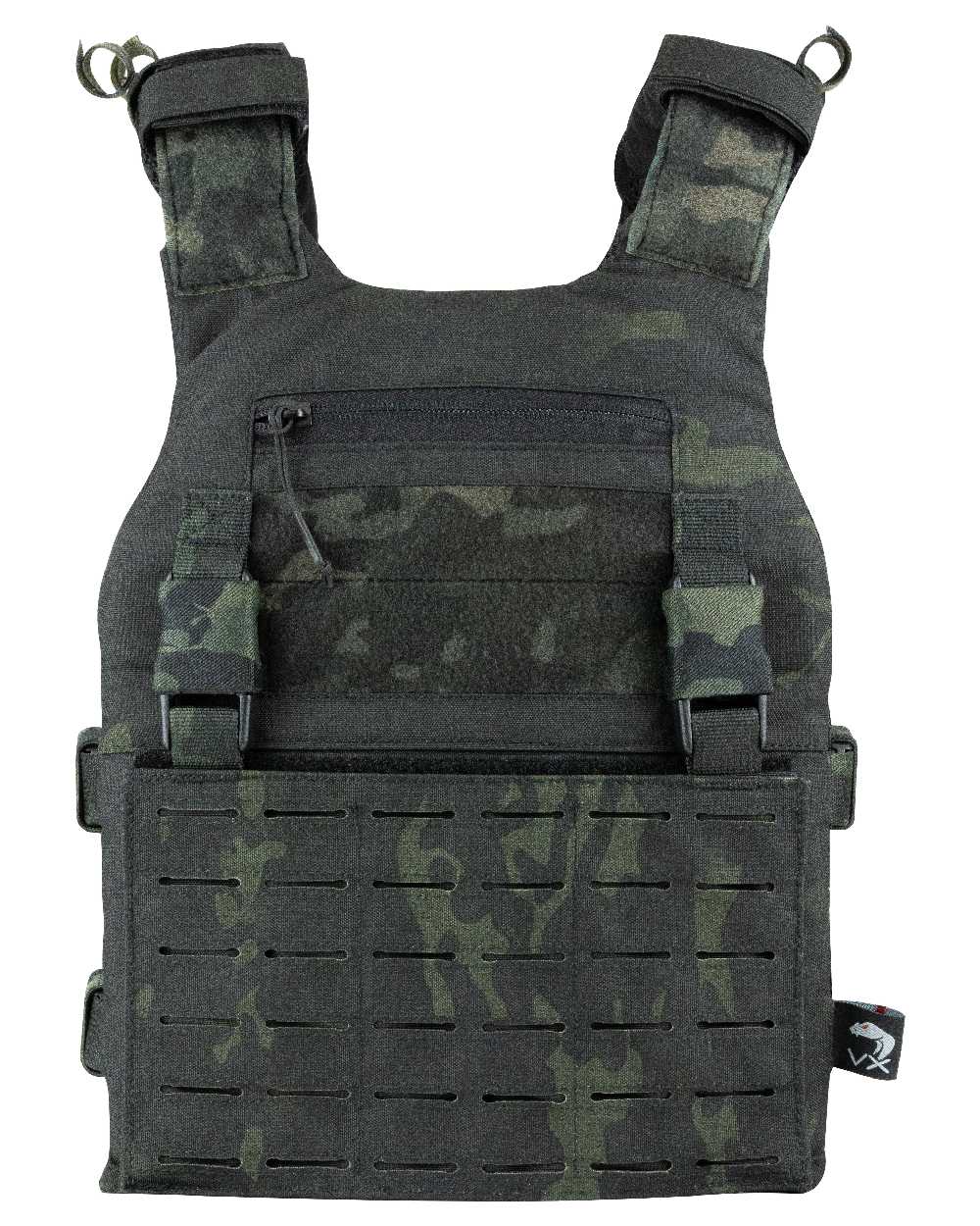 VCAM Black Coloured Viper VX Buckle Up Carrier Gen2 on white background