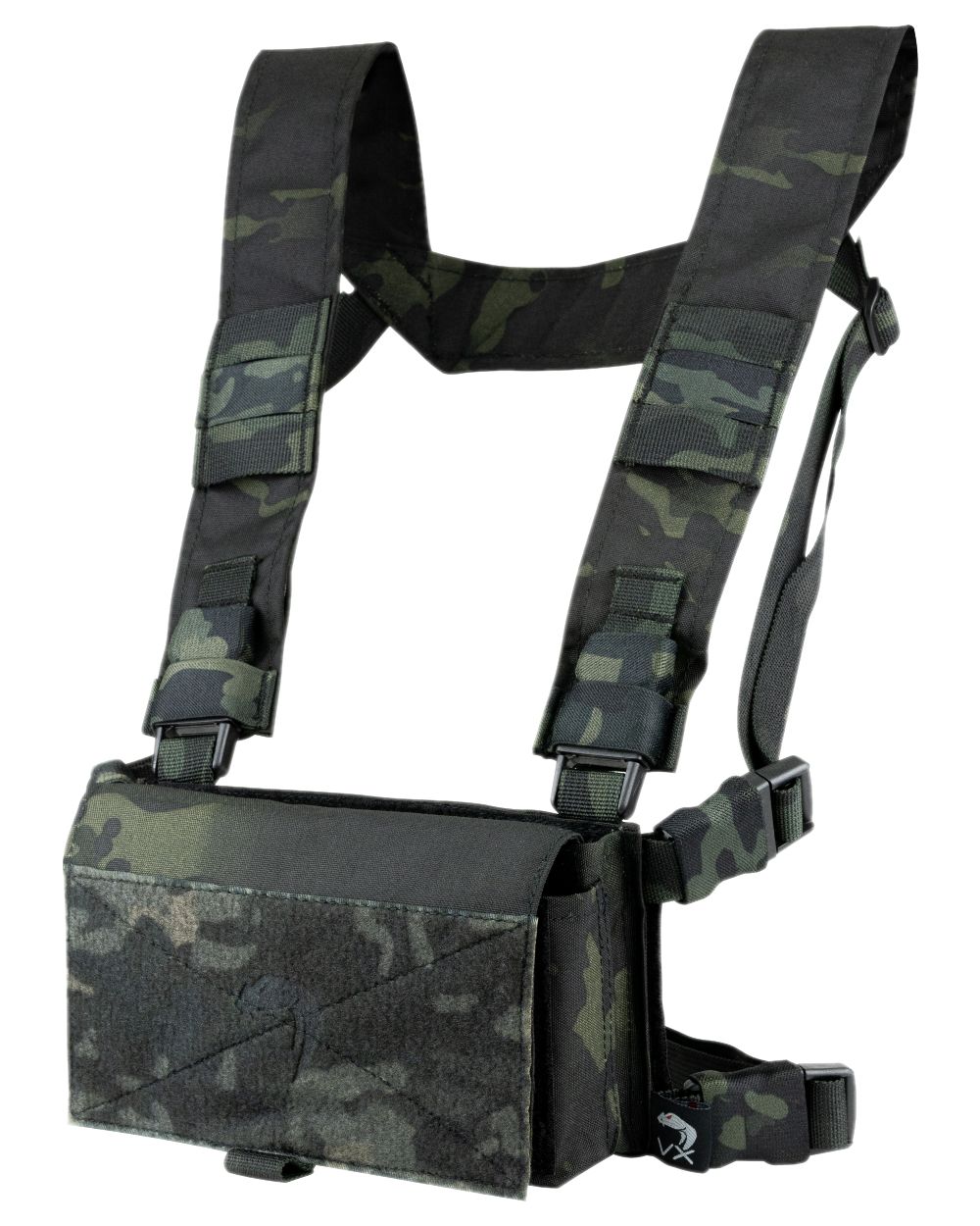 VCAM Black Coloured Viper VX Buckle Up Utility Rig on white background