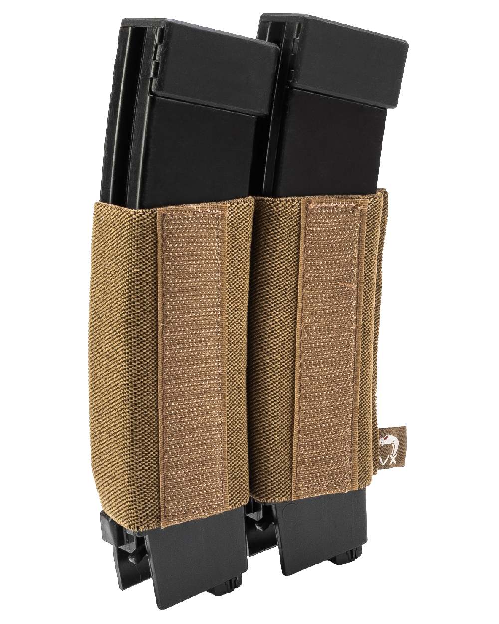 Dark Coyote Coloured Viper VX Double SMG Mag Sleeve on white background