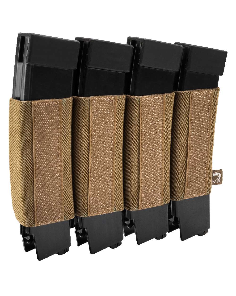 Dark Coyote Coloured Viper VX Quad SMG Mag Sleeve on white background