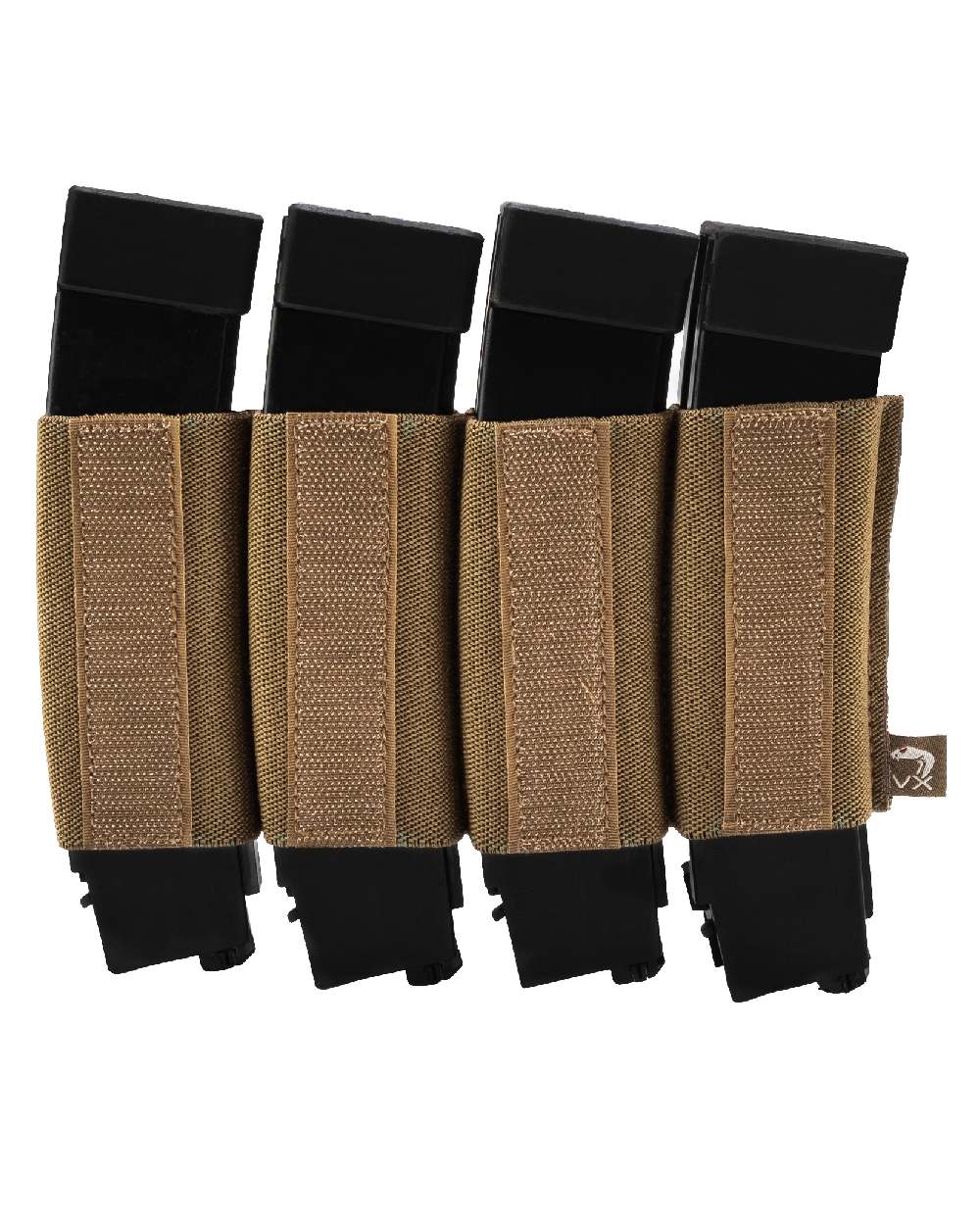 Dark Coyote Coloured Viper VX Quad SMG Mag Sleeve on white background