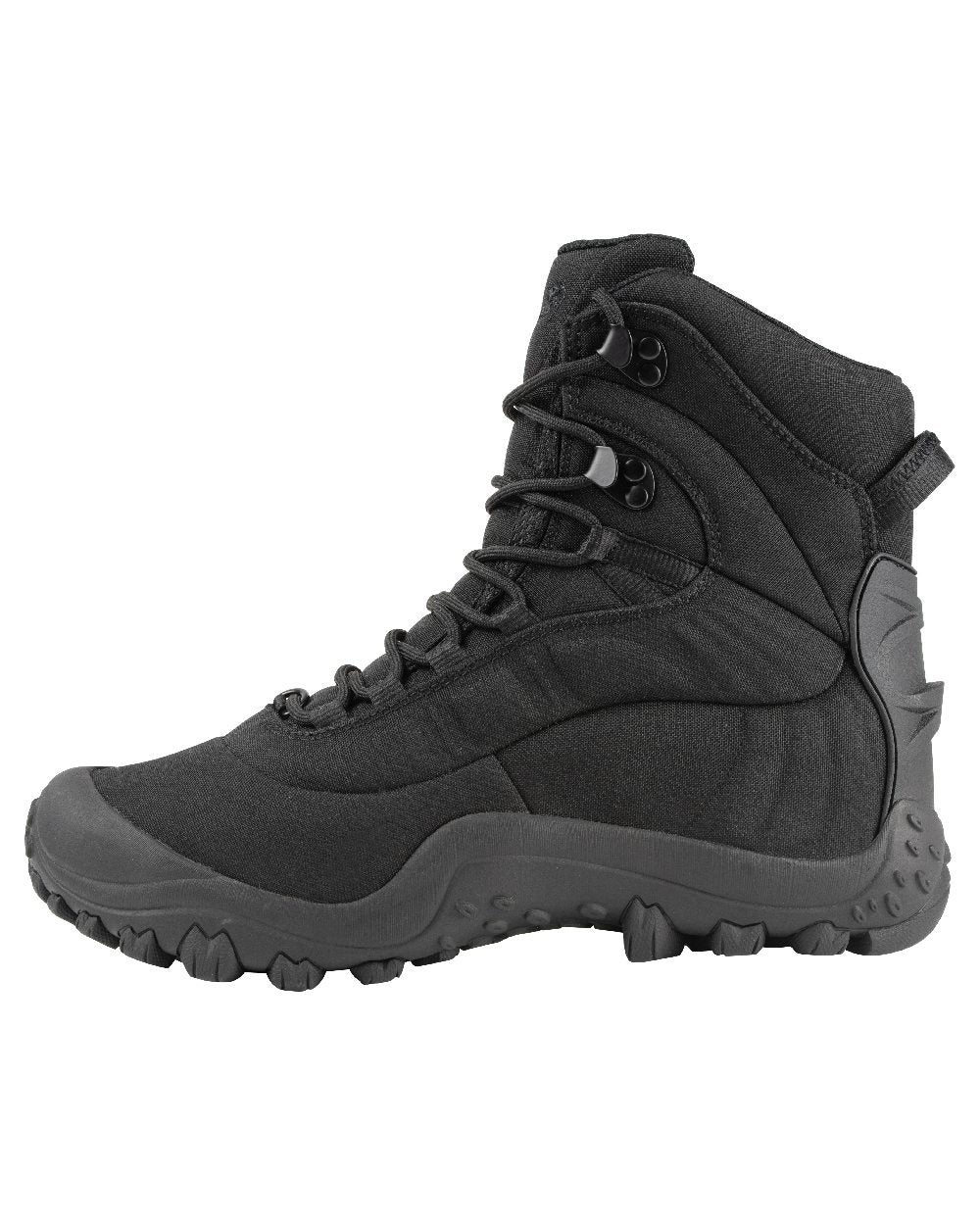 Black Coloured Viper Venom Boots on white background