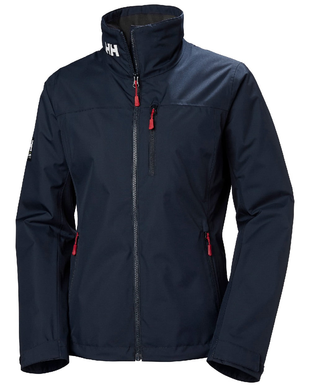Navy coloured Helly Hansen Womens Crew Midlayer Sailing Jacket 2.0 on white background