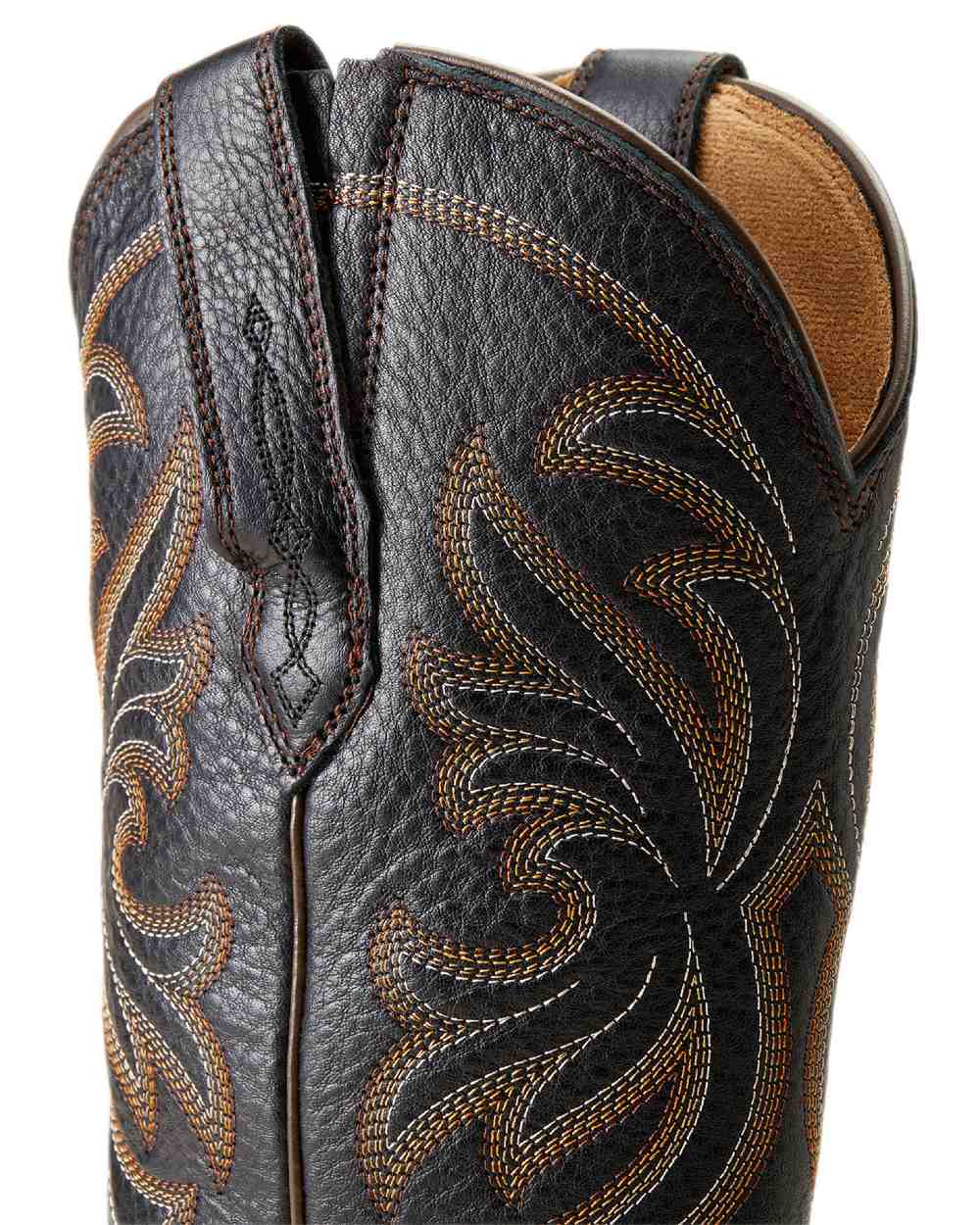 Black Deertan Coloured Ariat Womens Heritage J Toe Stretchfit Boots On A White Background