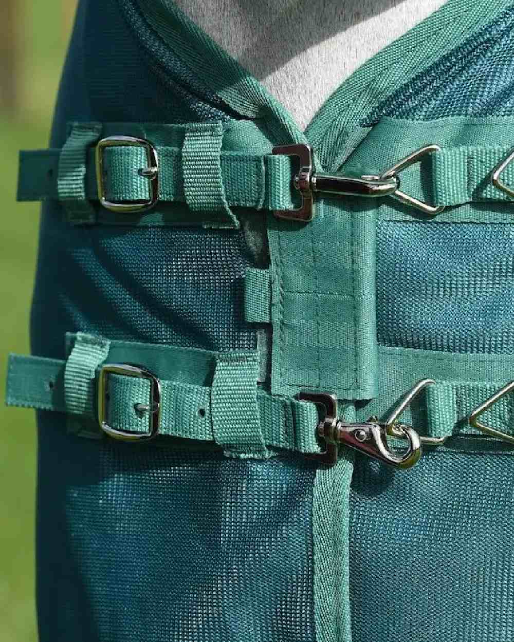 White Dragonfly Blue coloured WeatherBeeta Green-Tec Airflow Mesh Combo Neck on field background