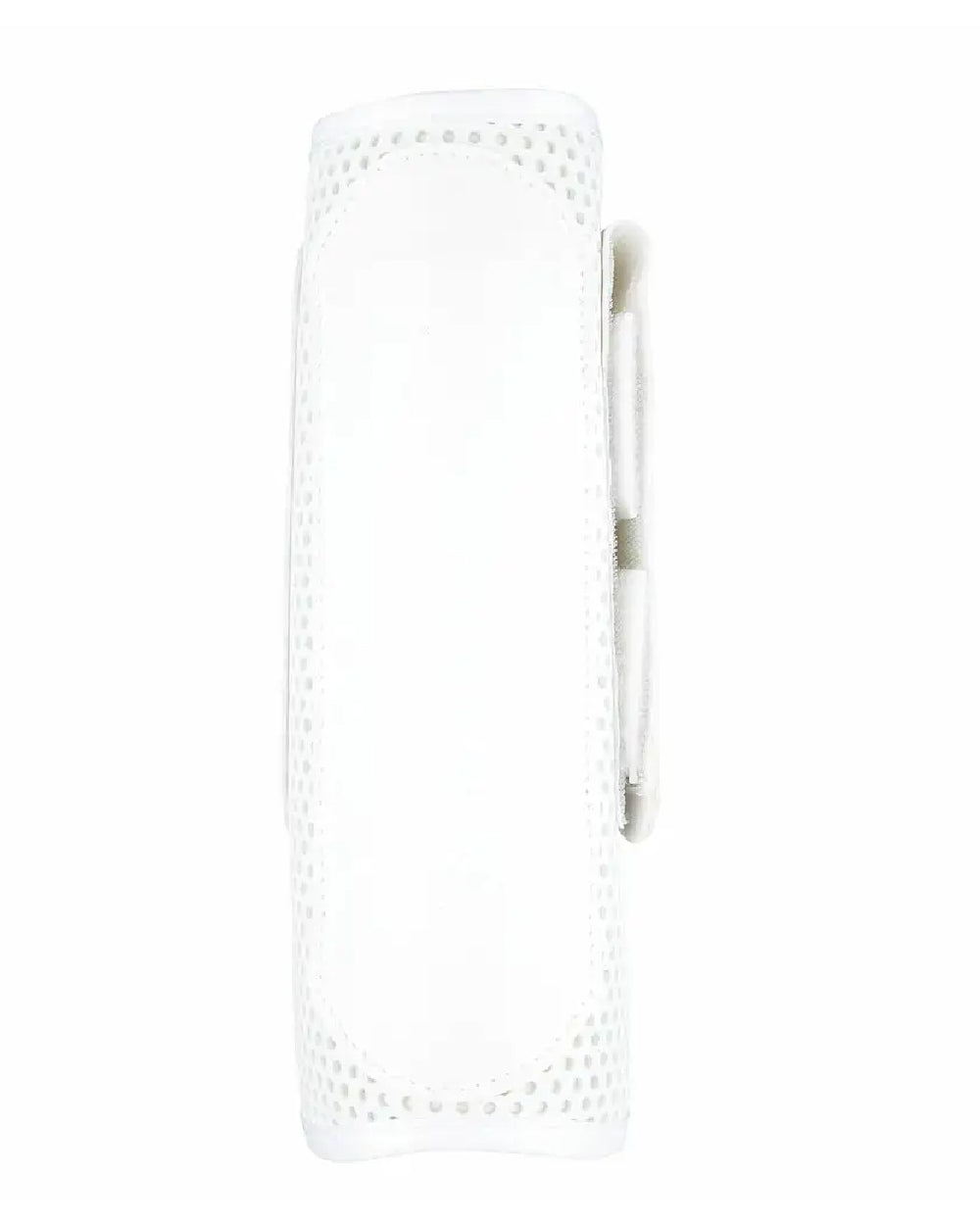 White coloured WeatherBeeta Lite Open Front Boots on white background
