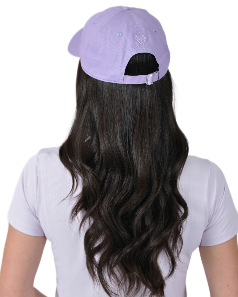 Lavender Mist coloured WeatherBeeta Performance Cotton Cap on white background