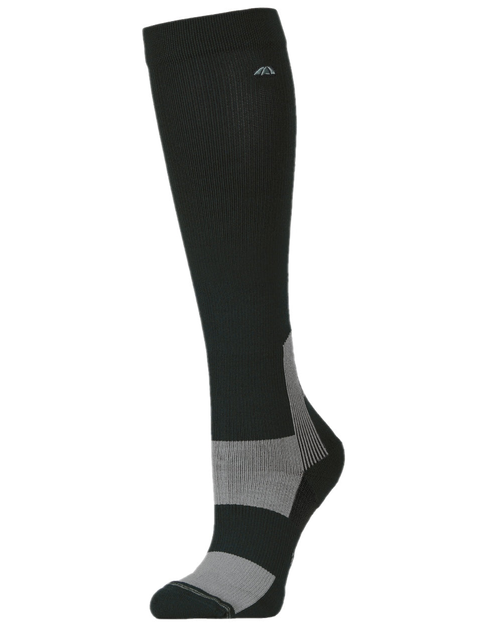 Midnight Green Soft Sage Coloured WeatherBeeta Performance Knee Length Riding Socks on white background