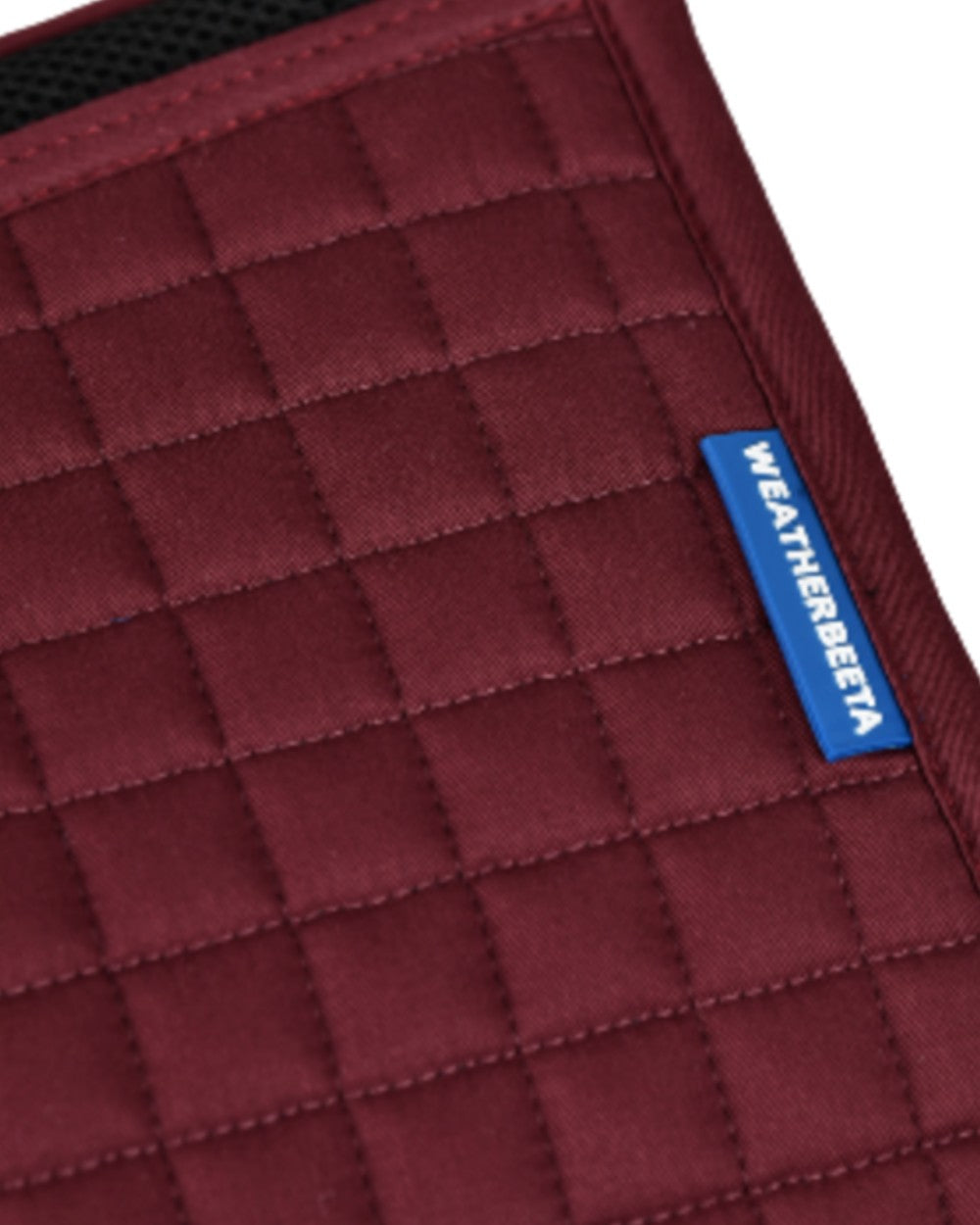 Burgundy Coloured WeatherBeeta Prime Air-Tec All Purpose Saddle Pad on white background