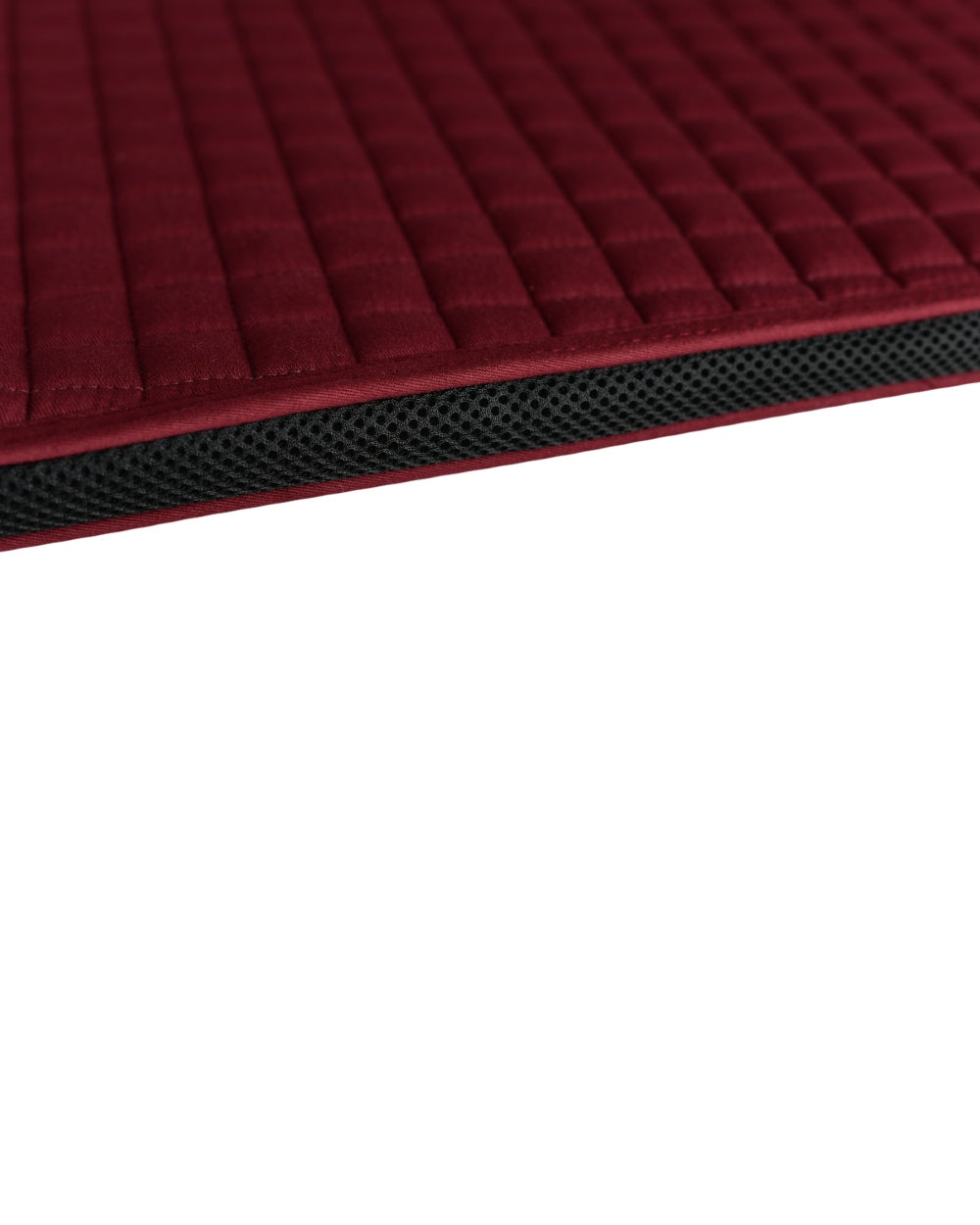 Burgundy Coloured WeatherBeeta Prime Air-Tec All Purpose Saddle Pad on white background