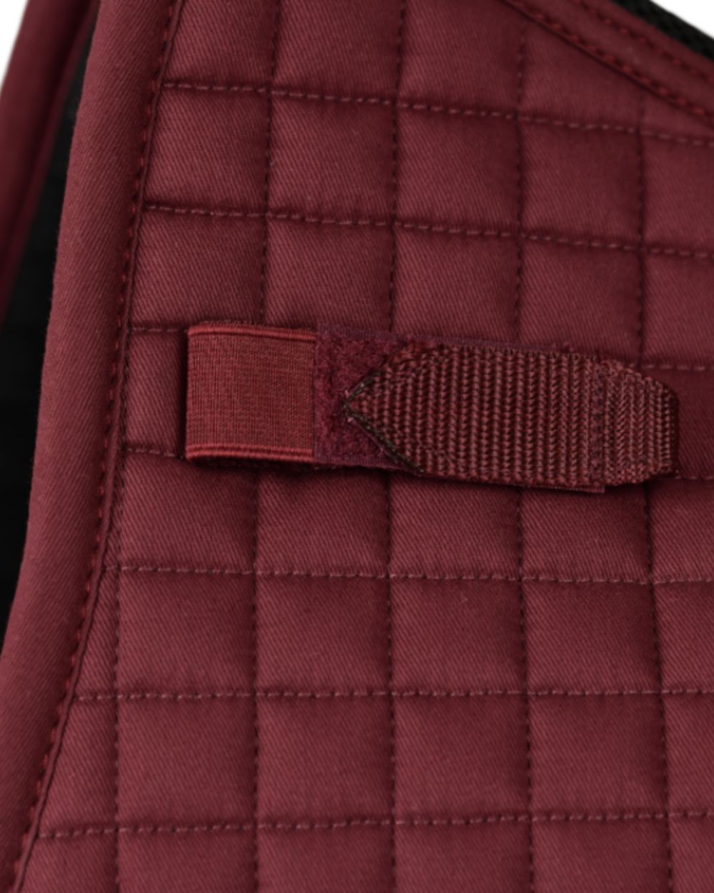 Burgundy Coloured WeatherBeeta Prime Air-Tec All Purpose Saddle Pad on white background