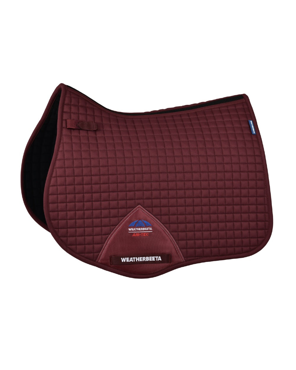 Burgundy Coloured WeatherBeeta Prime Air-Tec All Purpose Saddle Pad on white background