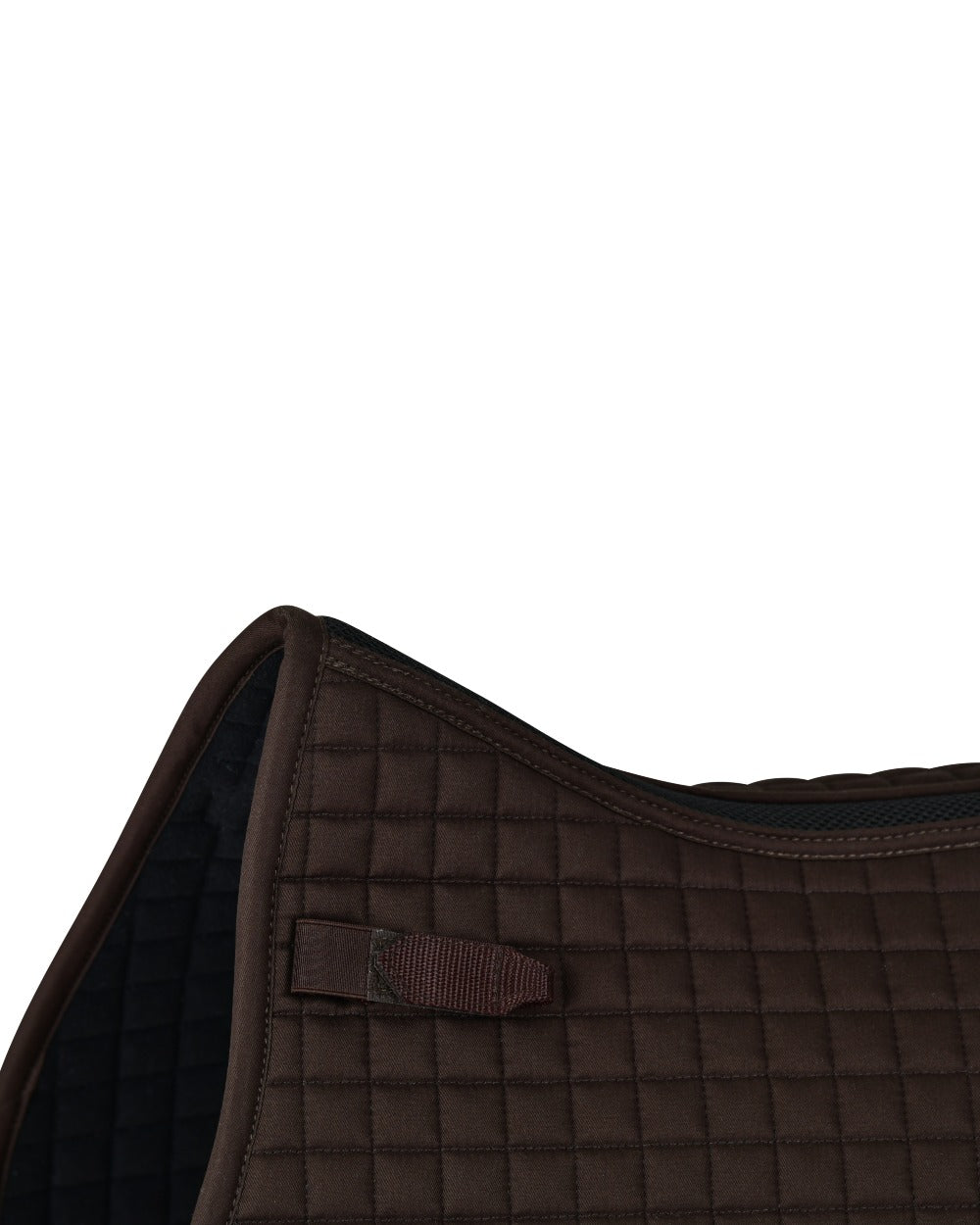Chocolate Coloured WeatherBeeta Prime Air-Tec All Purpose Saddle Pad on white background
