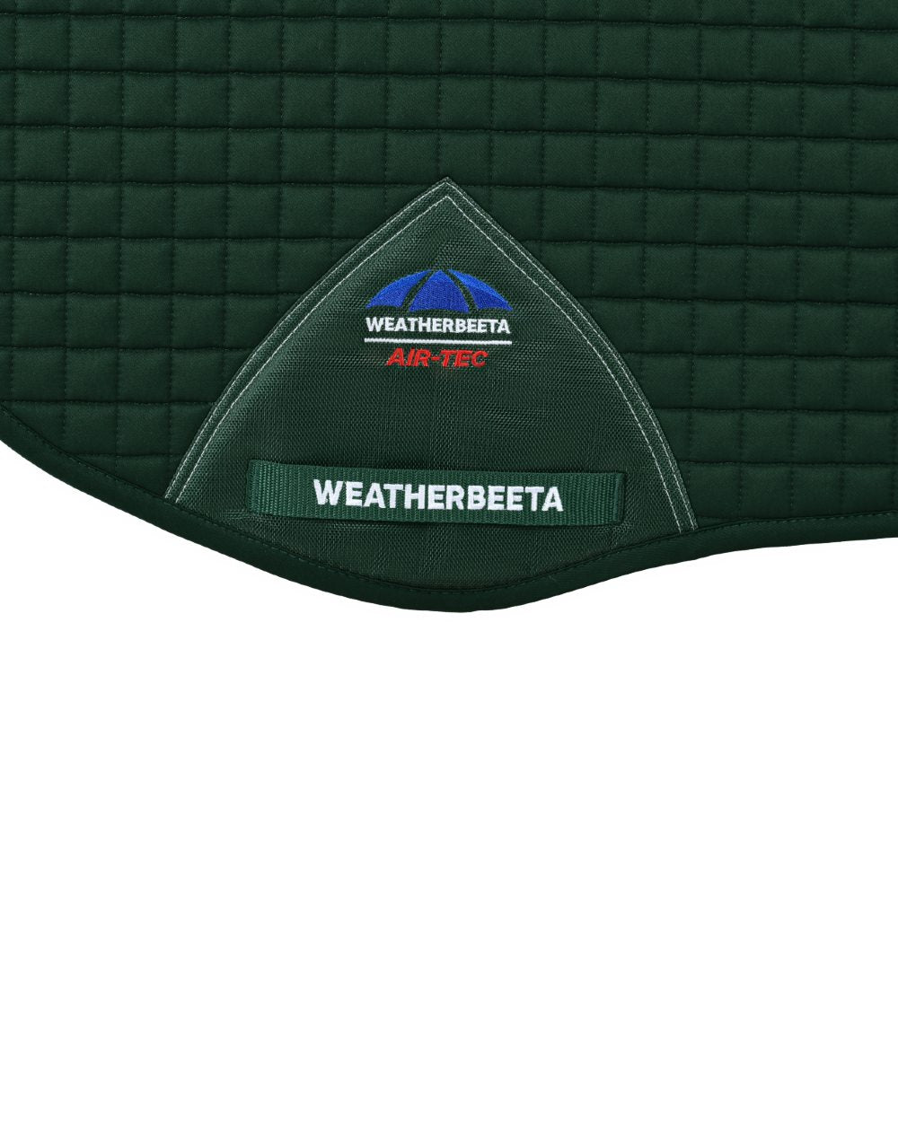 Forest Green Coloured WeatherBeeta Prime Air-Tec All Purpose Saddle Pad on white background