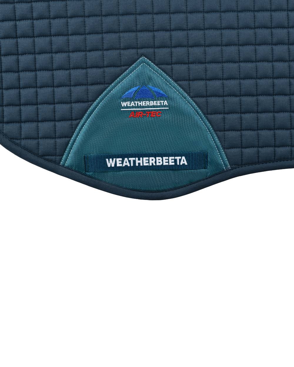 Midnight Teal Coloured WeatherBeeta Prime Air-Tec All Purpose Saddle Pad on white background