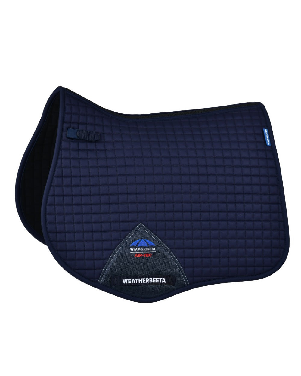 Navy Coloured WeatherBeeta Prime Air-Tec All Purpose Saddle Pad on white background