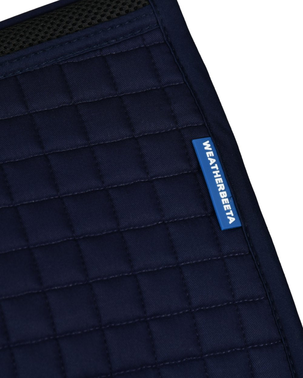 Navy Coloured WeatherBeeta Prime Air-Tec All Purpose Saddle Pad on white background