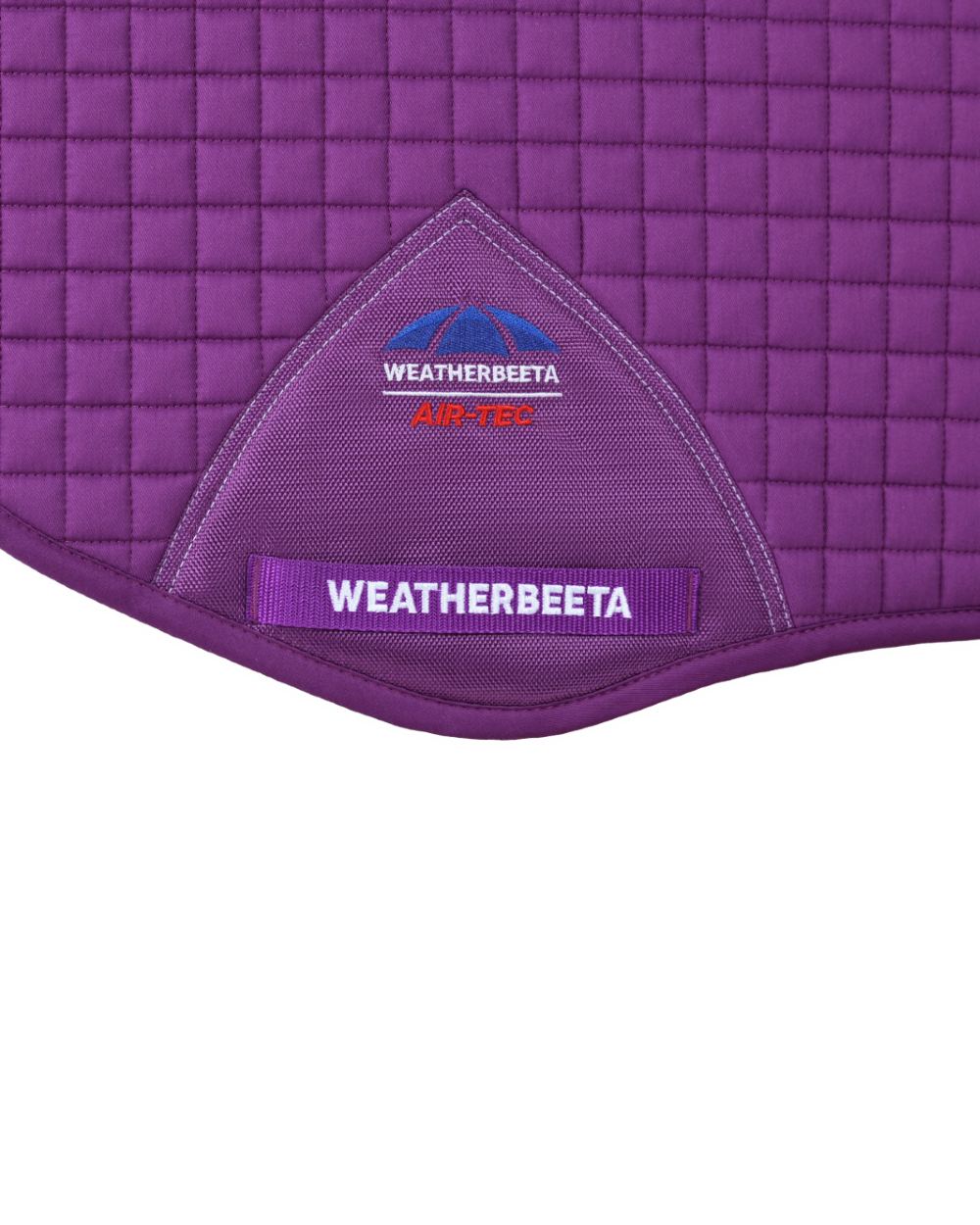 Violet Coloured WeatherBeeta Prime Air-Tec All Purpose Saddle Pad on white background