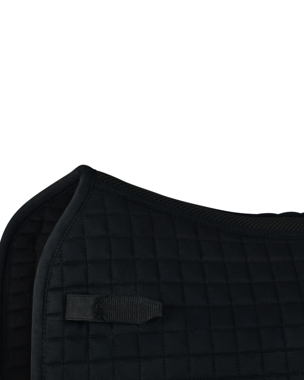 Black Coloured WeatherBeeta Prime Air-Tec Dressage Saddle Pad on white background