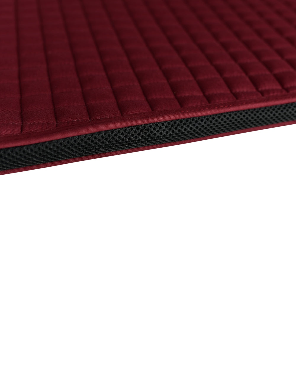 Burgundy Coloured WeatherBeeta Prime Air-Tec Dressage Saddle Pad on white background