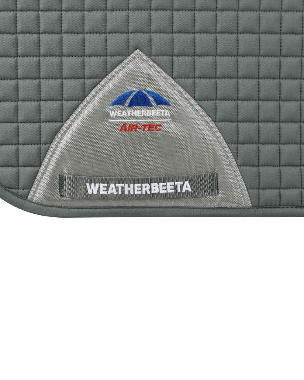 Grey Coloured WeatherBeeta Prime Air-Tec Dressage Saddle Pad on white background