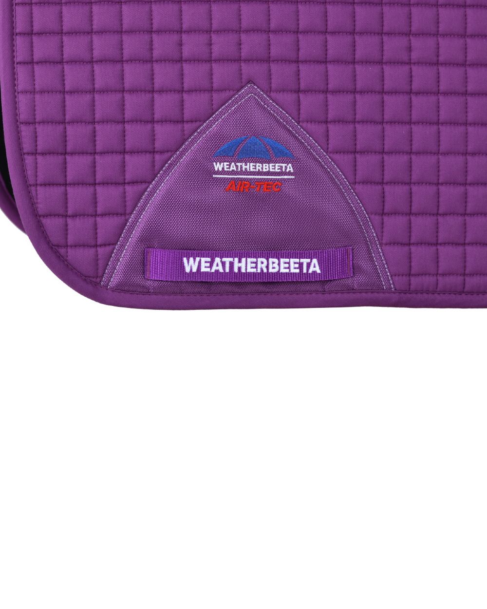 Violet Coloured WeatherBeeta Prime Air-Tec Dressage Saddle Pad on white background
