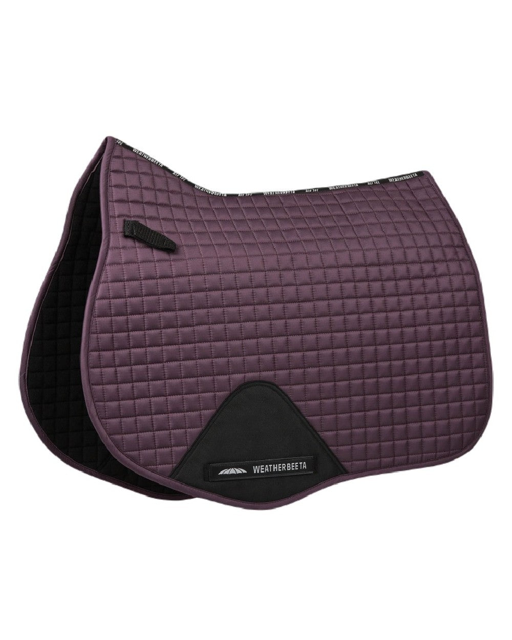 Mulberry coloured WeatherBeeta Prime All Purpose Saddle Pad on white background