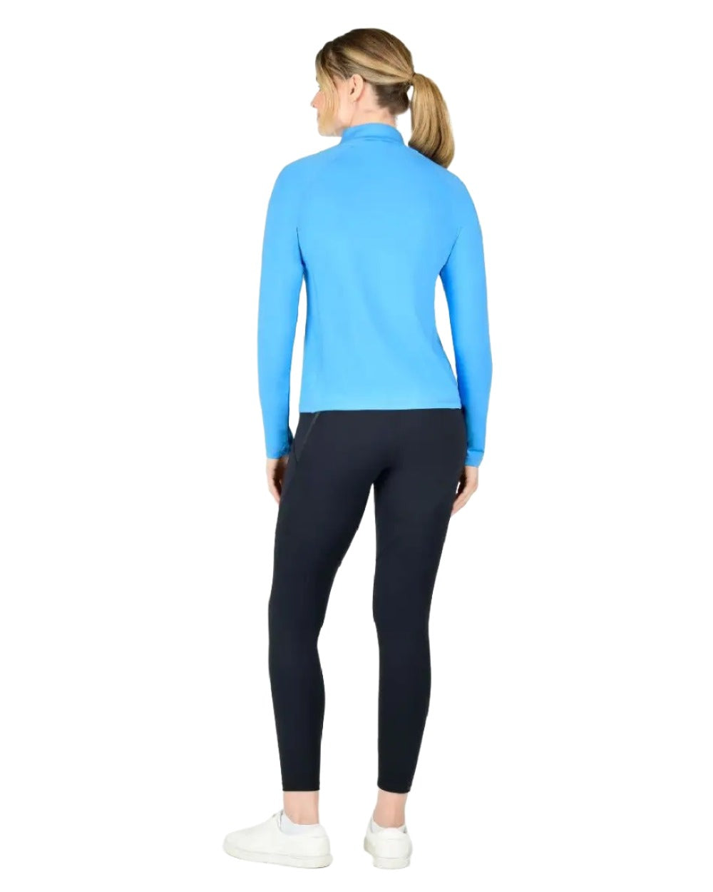 Coastal Blue coloured WeatherBeeta Prime Long Sleeve Top on white background
