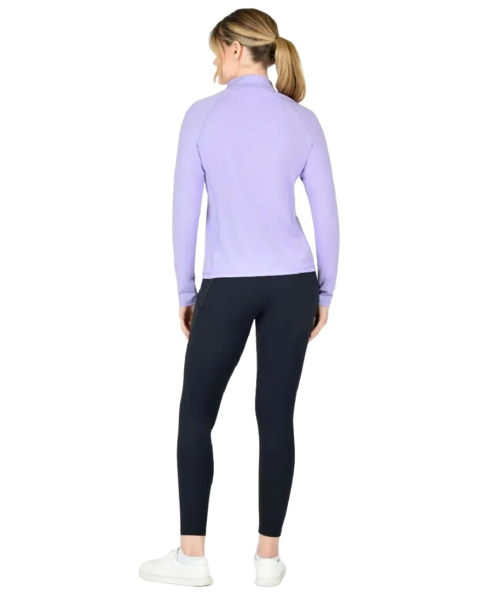 Mauve coloured WeatherBeeta Prime Long Sleeve Top on white background