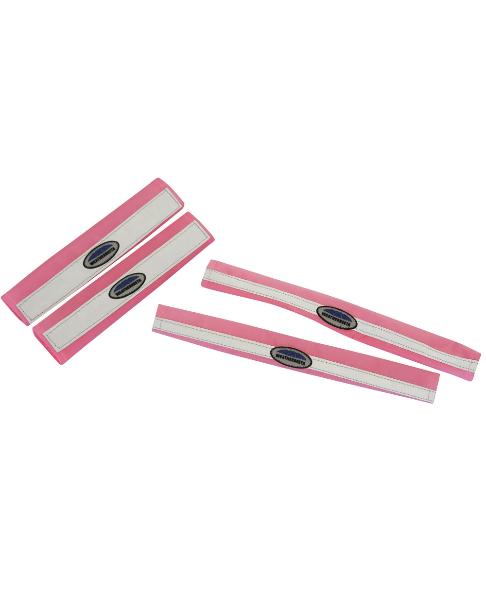 Pink coloured WeatherBeeta Reflective Bridle Kit 4 Pieces on white background