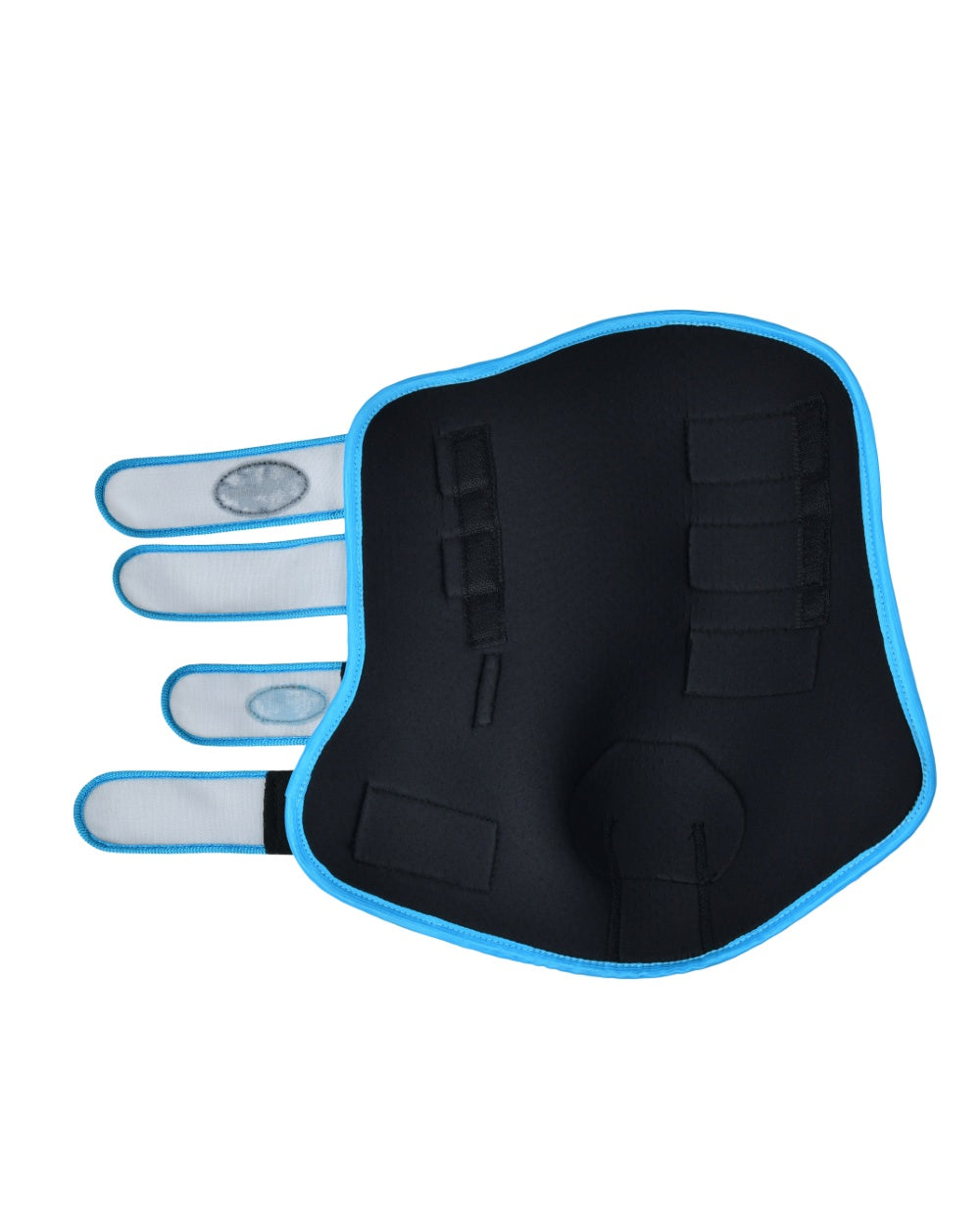 Black Blue Coloured WeatherBeeta Therapy-Tec Stable Boot Wraps on white background