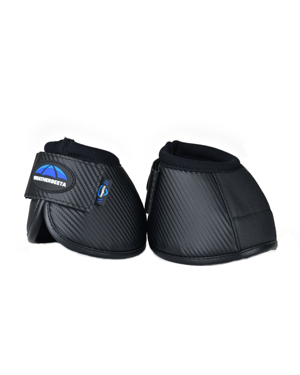 Black Coloured WeatherBeeta Tough-Tec Anatomical Bell Boots on white background