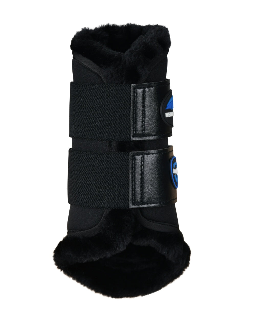 Black Coloured WeatherBeeta Tough-Tec Comfy Fleece Brushing Boots on white background