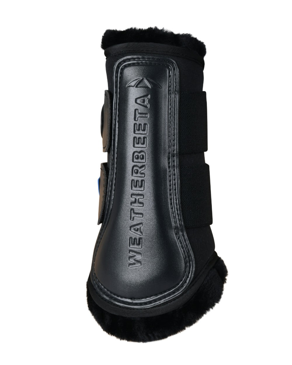 Black Coloured WeatherBeeta Tough-Tec Comfy Fleece Brushing Boots on white background