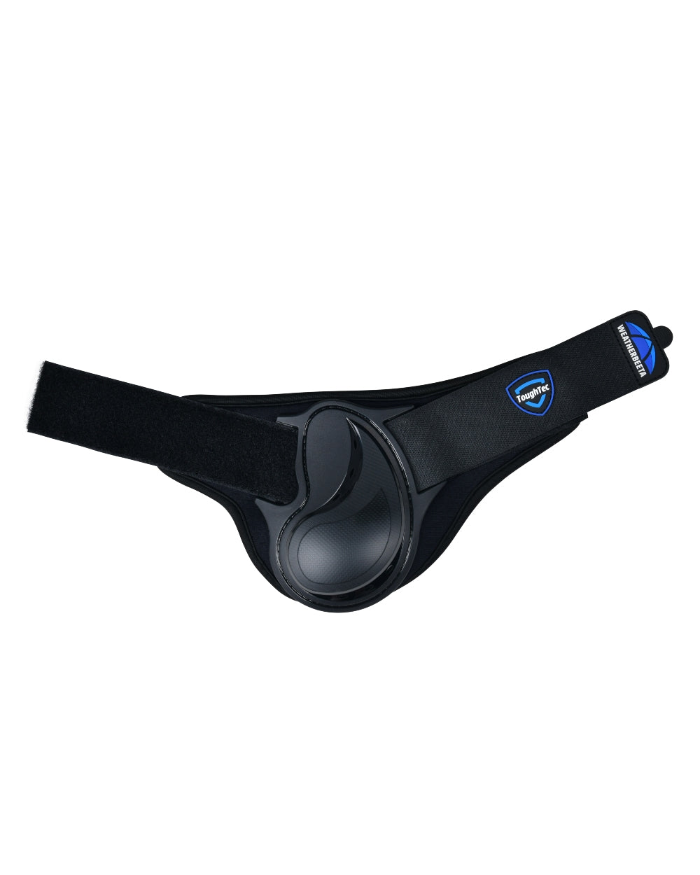 Black Coloured WeatherBeeta Tough-Tec Essential Fetlock Boots on white background